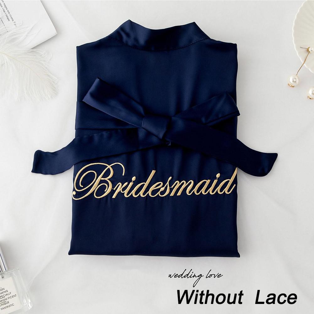 Summer Lace Sleepwear Bride&Bridemaid Wedding Robe Gown Solid Embroidery Kimono Bathrobe Women Casual Home Night Dress M L Xl