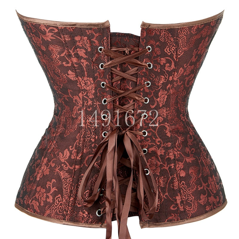 Corset Top for Women Lingerie Sexy Bustiers Overbust Gothic Clothes Halloween Vintage Plus Size Espartilho Mujer Black White