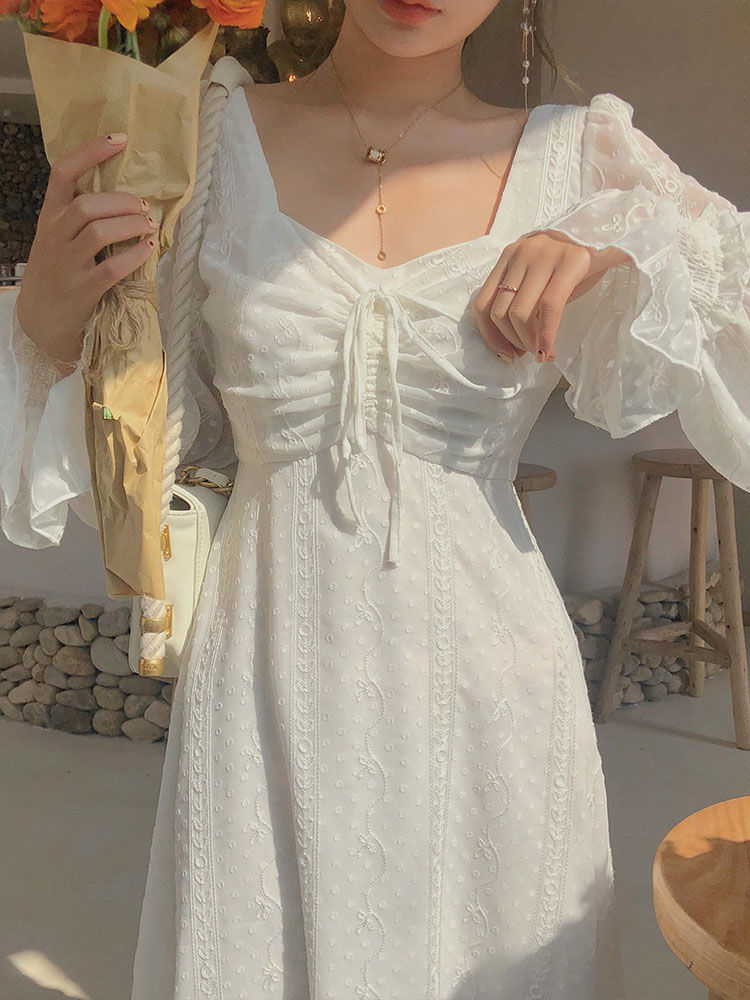 Vintage Fairy Dress Women Elegant Designer Chiffon Dress Long Sleeve French Party Midi Dress Casual Women's Clothing Autumn 2022