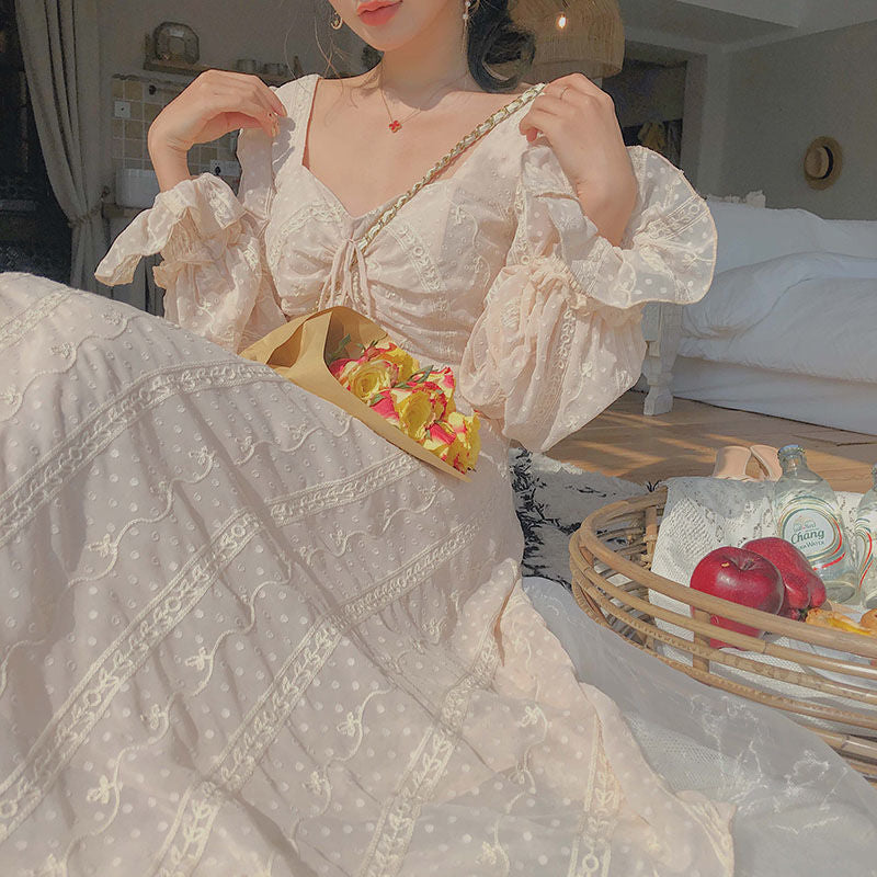 Vintage Fairy Dress Women Elegant Designer Chiffon Dress Long Sleeve French Party Midi Dress Casual Women's Clothing Autumn 2022