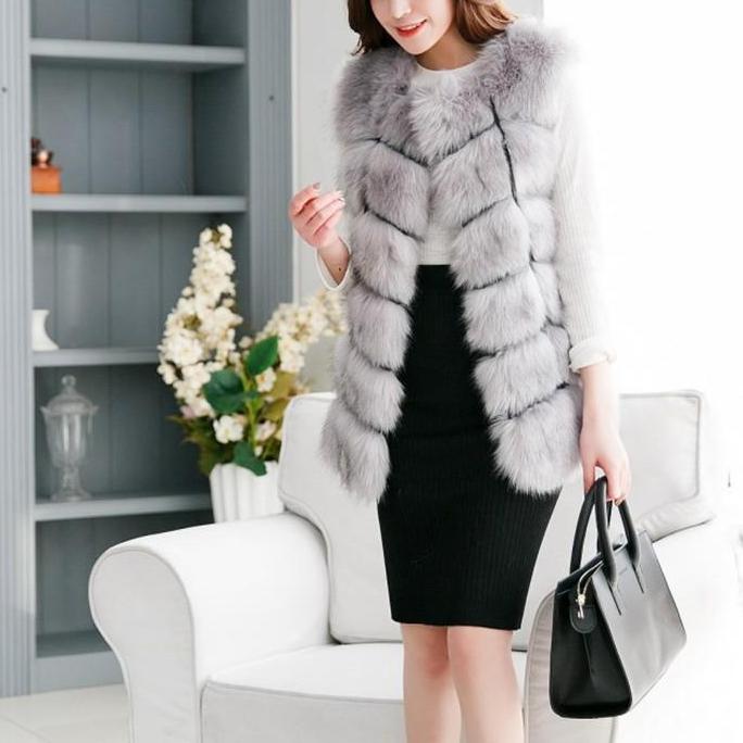 Faux Fur Long Vest