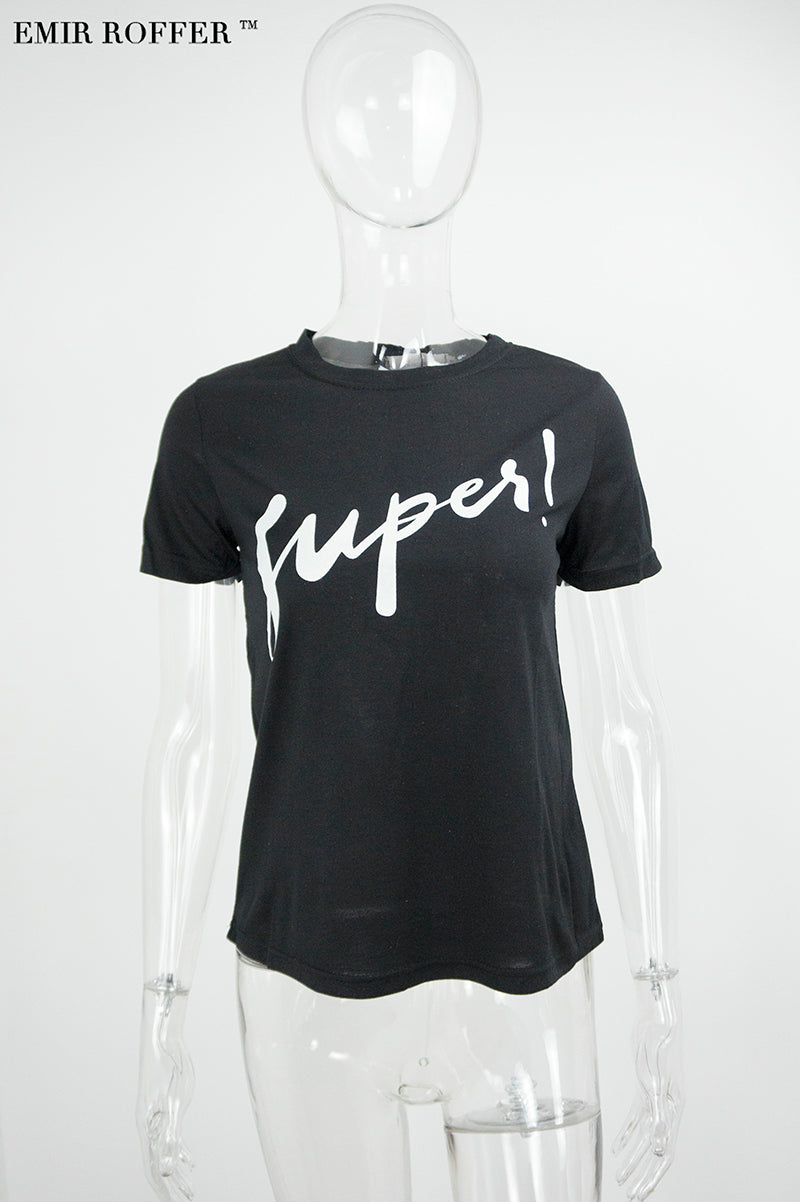 Eyelash Red Lips & Super Summer Print T-Shirts