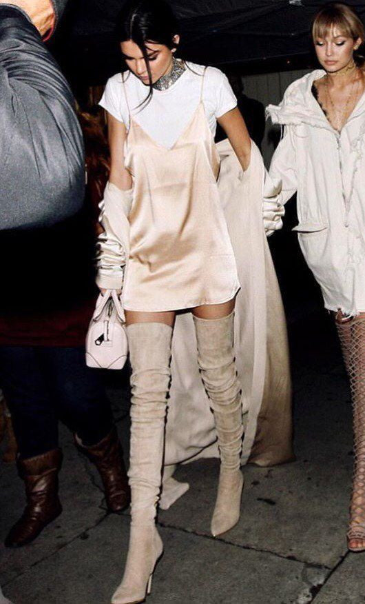 Suede Thigh High Sexy pointed boots