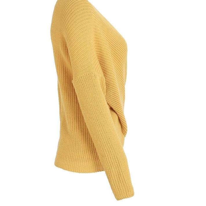 V Neck Cross Knitting Winter Sweater