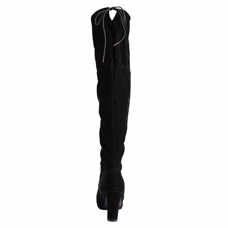 Stretch Faux Suede Women Slim Over-the-Knee Sexy Boots