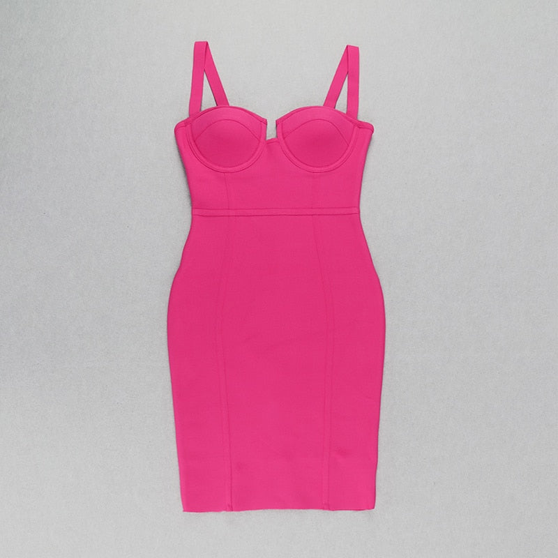 Sexy Rayon Summer Bandage Dress 2021 Celebrity Designer Fashion Party Dress
