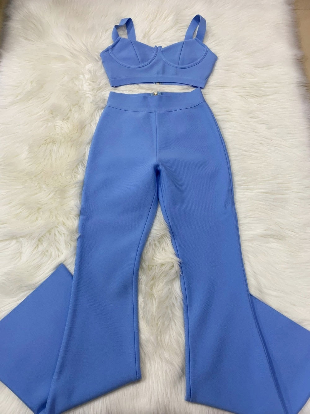 High quality Two Pieces Set Rayon Bandage Set Evening Party Sexy Outfit