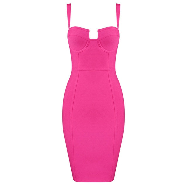 Sexy Rayon Summer Bandage Dress 2021 Celebrity Designer Fashion Party Dress