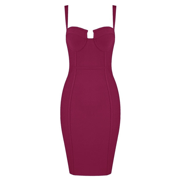 Sexy Rayon Summer Bandage Dress 2021 Celebrity Designer Fashion Party Dress