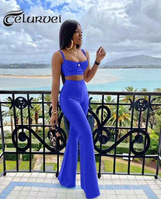 High quality Two Pieces Set Rayon Bandage Set Evening Party Sexy Outfit