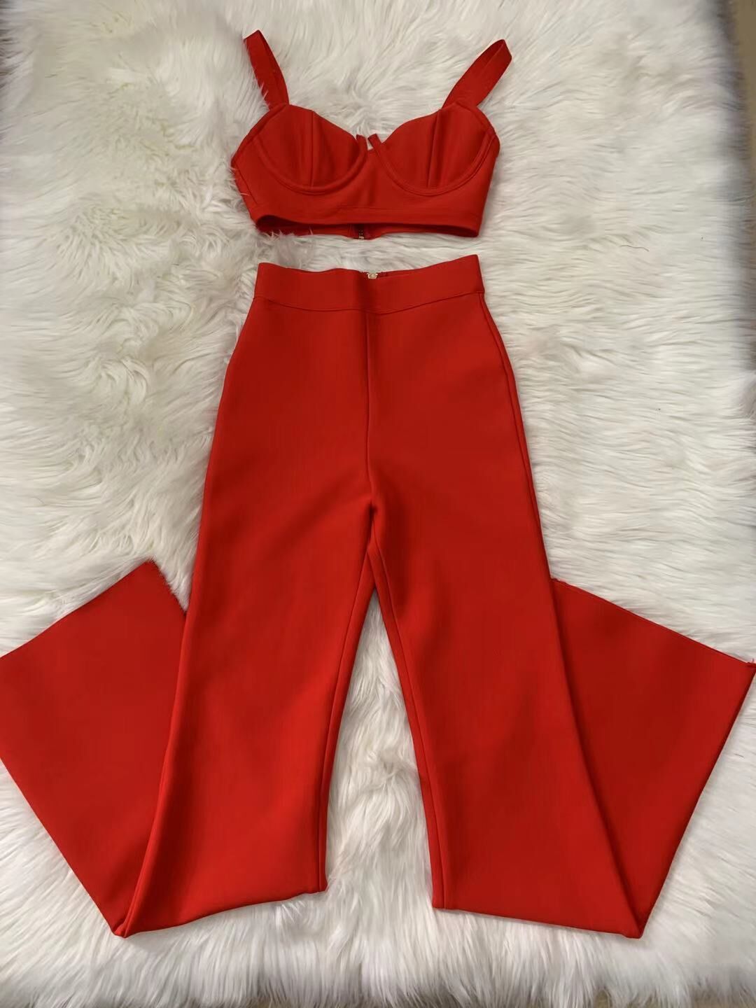 High quality Two Pieces Set Rayon Bandage Set Evening Party Sexy Outfit