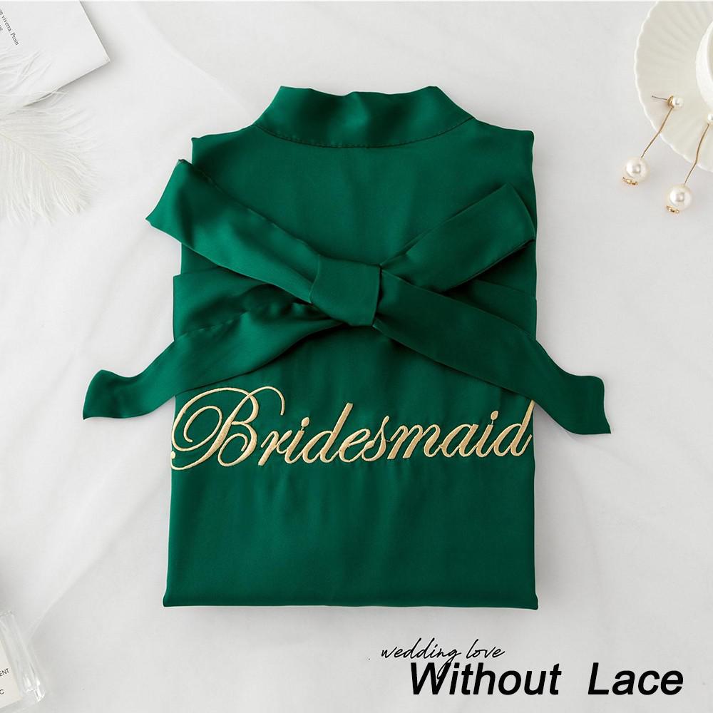 Summer Lace Sleepwear Bride&Bridemaid Wedding Robe Gown Solid Embroidery Kimono Bathrobe Women Casual Home Night Dress M L Xl