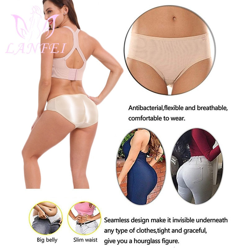 LANFEI Sexy Body Shaper Butt Lifter Paded Panties for Women Fajas Tummy Control Pants Fake Buttock Hip Enhancer Short Underwear