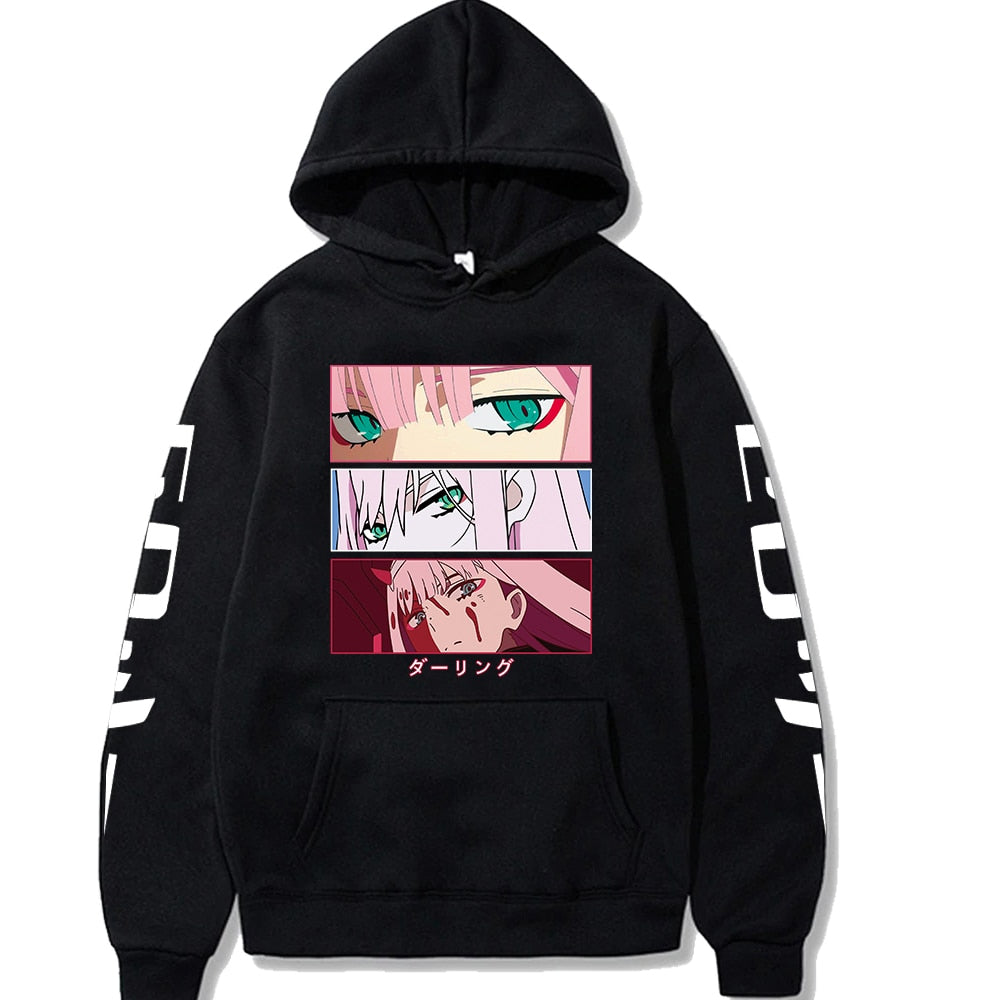 Anime Darling In The Franxx Zero Two Hoodies Harajuku Casual Streetwear Graphic Sweatshirts Unisex Hoodies
