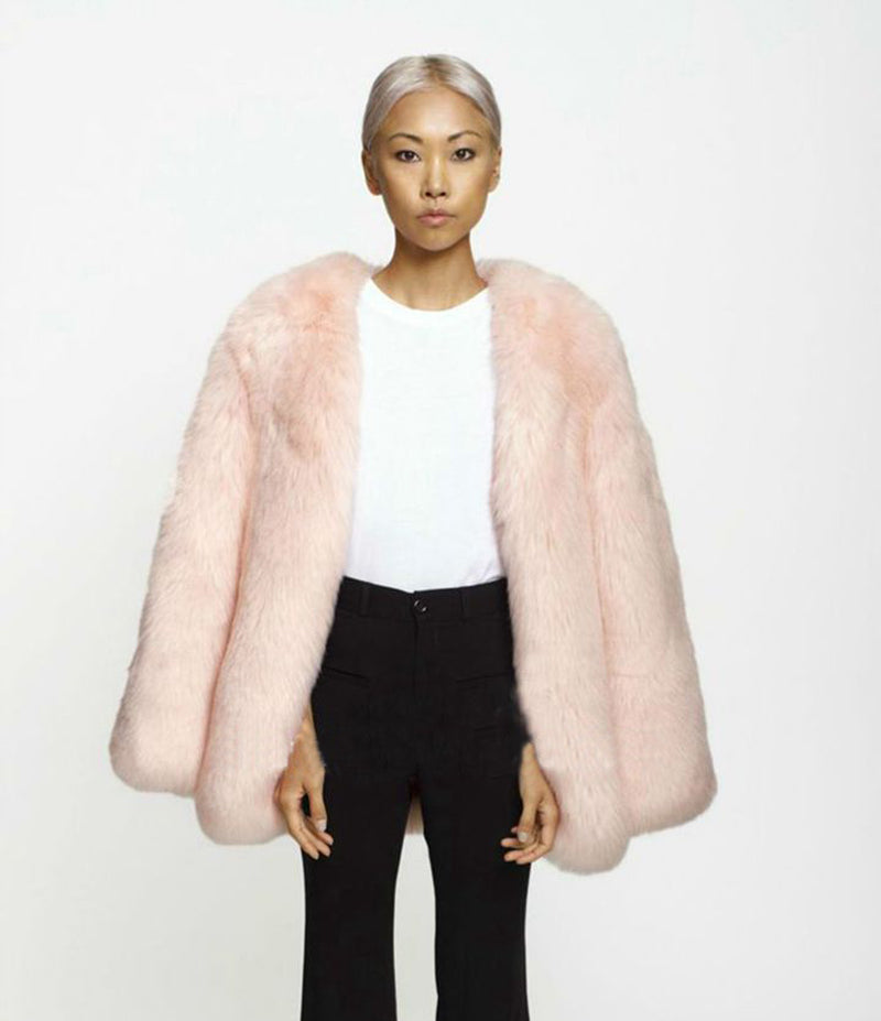 New Women's Faux Fur Coat
