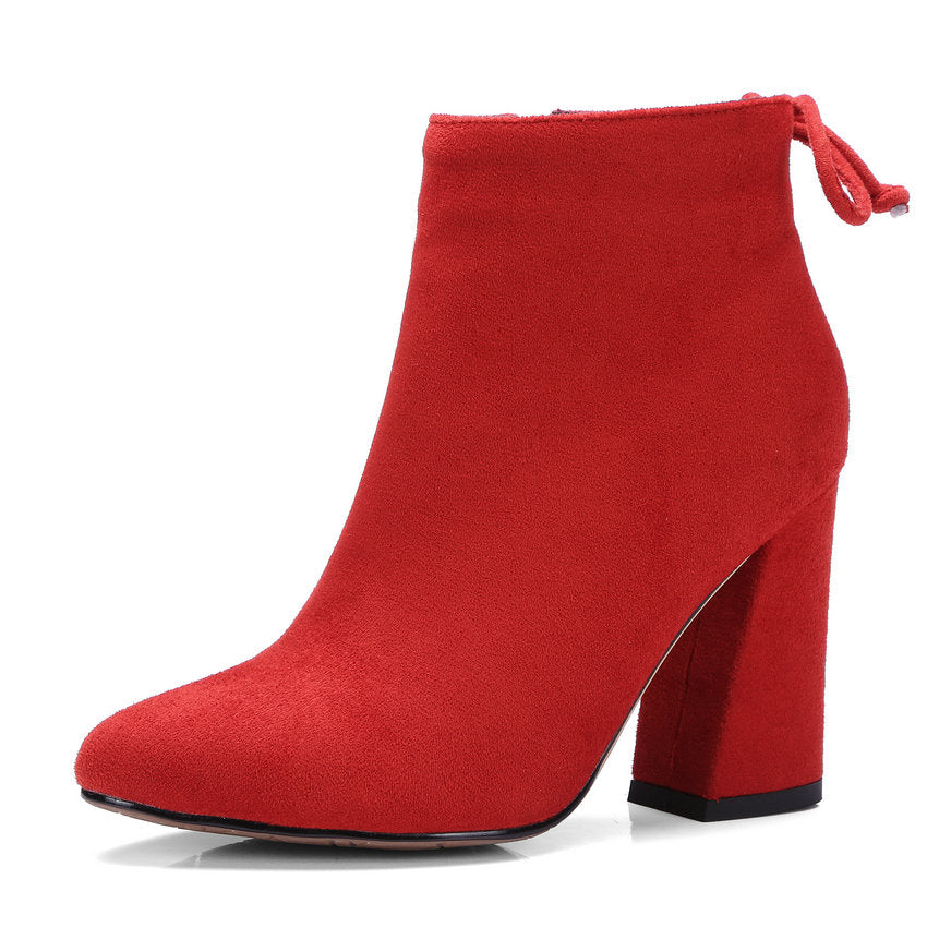 Womens Round Toe Ankle Boots
