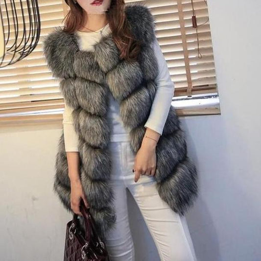 Faux Fur Long Vest