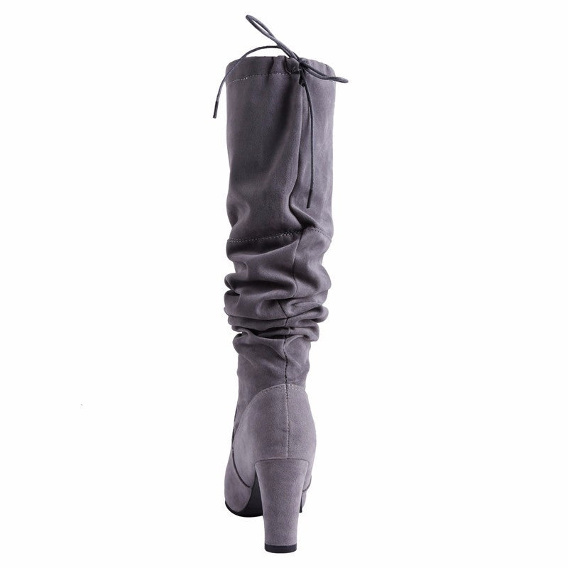Stretch Faux Suede Women Slim Over-the-Knee Sexy Boots