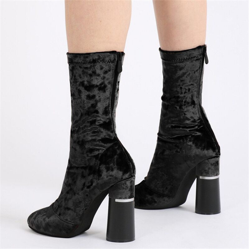 Velvet Ankle Boots