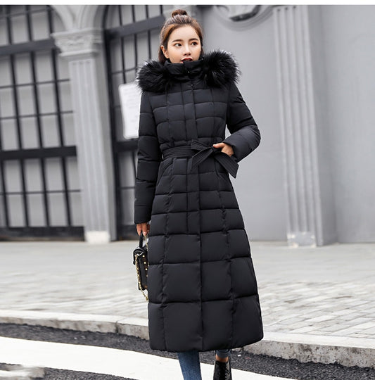 X-Long 2019 New Arrival Slim Winter Cotton Padded Thick Long Parka Jacket