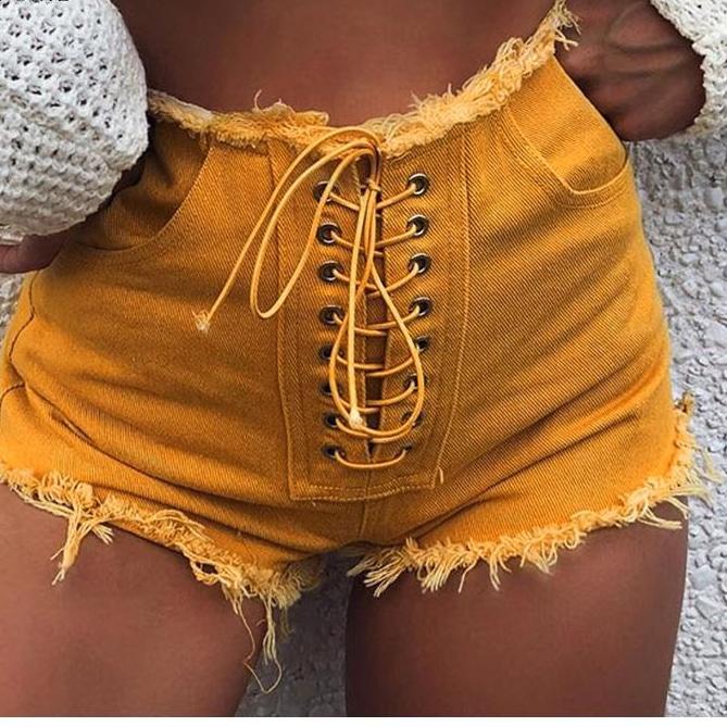Lace-up Loose Beach Sexy Shorts