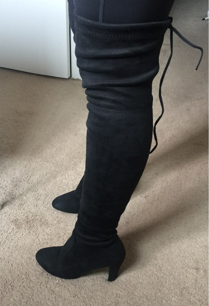 Women Stretch Suede Slim Thigh High Sexy boots – So Chic Fashions