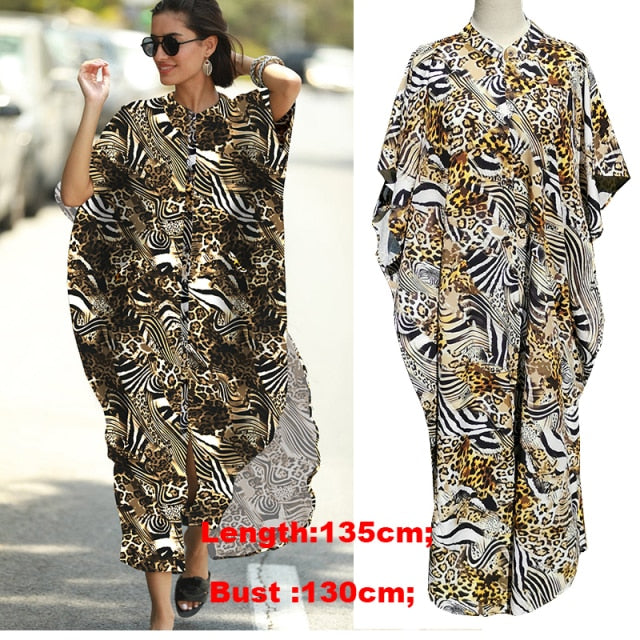 SnakeSkin Print Swimsuit cover up Kimono Beach Robe Long Dress Sarong Dress Beachwear